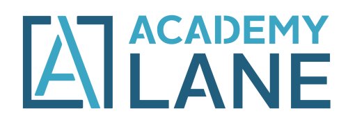 Academy Lane Logo, blue font