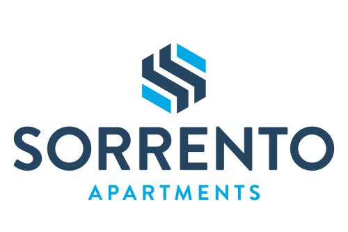 In blue text it reads "Sorrento Apartments"